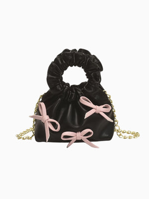 Girl Bow Charm Scrunch Bag