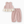 Girl Lace Ruffle Heart Print Set