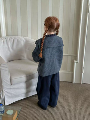 Girl Classic Houndstooth Wool Blend Jacket