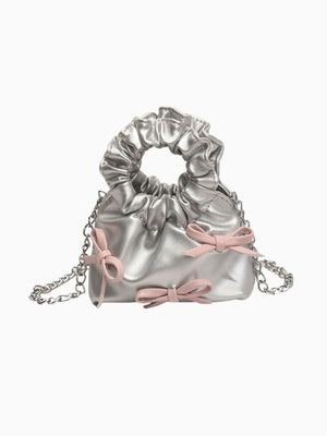 Girl Bow Charm Scrunch Bag