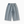 Girl Wide-Leg Patchwork Jeans with Plaid Flower Applique