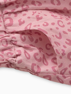 Girl Pink Leopard Print High-Waisted Shorts