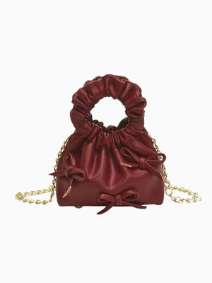 Girl Bow Charm Scrunch Bag