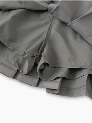 Girl Heather Grey Classic Pleated A-Line Skirt