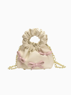 Girl Bow Charm Scrunch Bag