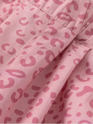 Girl Pink Leopard Print High-Waisted Shorts