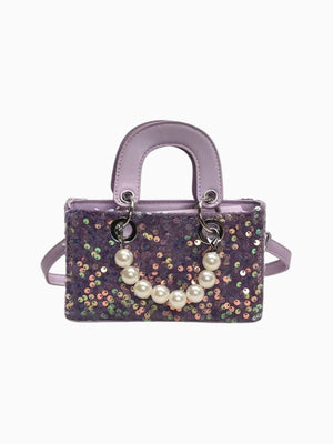 Girl Sequin Pearl Bag