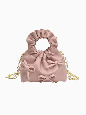 Girl Bow Charm Scrunch Bag