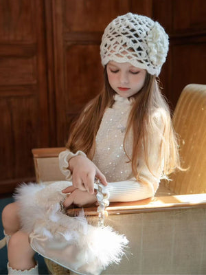 Girl Sequin Party Dress with Sweater Set
