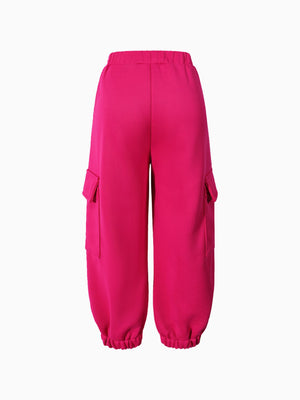 Girl Vibrant Pink Cargo Pants