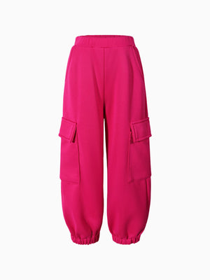 Girl Vibrant Pink Cargo Pants