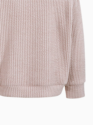Girl Cozy Beige Knitted Cardigan