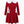 Girls Red and White Faux Fur Collar Winter Dress