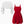 Girl Elegant Red Dress and White Ribbed Top Set