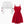 Girl Elegant Red Dress and White Ribbed Top Set